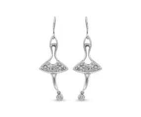 18ct White Gold Dance Inspired Diamond Earrings