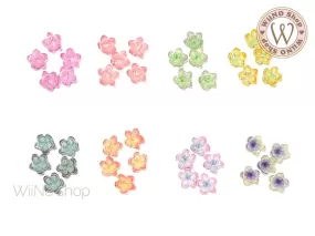 3D Gradient Flower Nail Art Decoration - 5 pcs