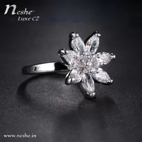 AAA CZ Delicate Flower Ring - 2 Sizes