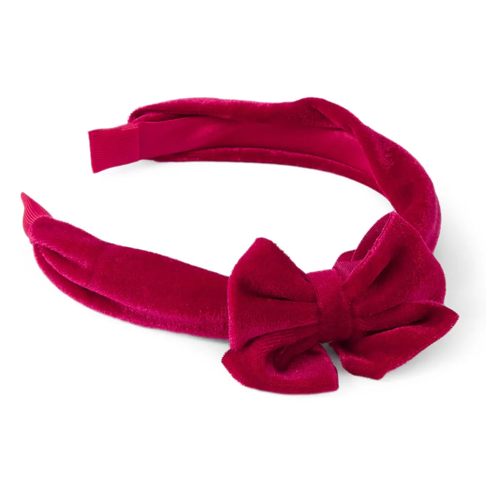 Accessorize London Girl's Rad Velvet Bow Alice Hair Band