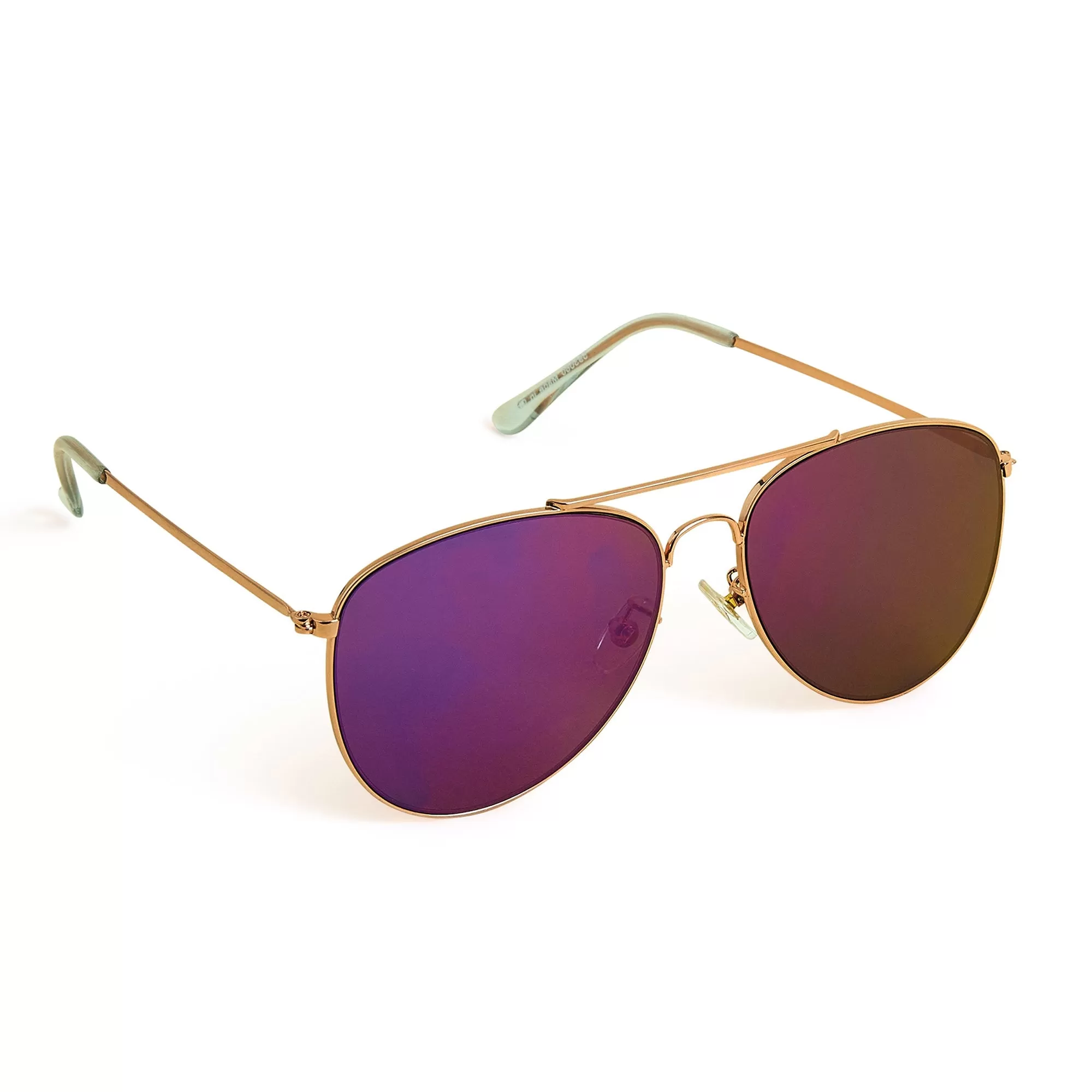 Accessorize London Women's Mirrored Lens Aviator Sunglasses