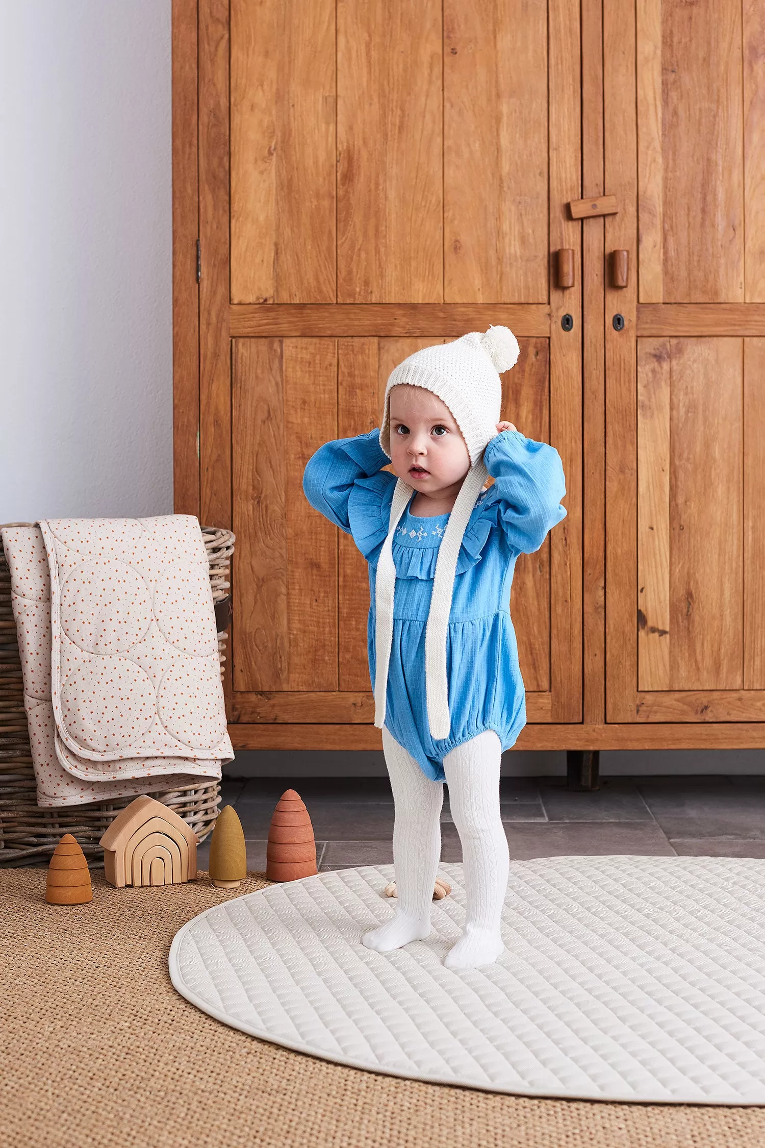 Acorn BABY | Elfin Wool Beanie Cream