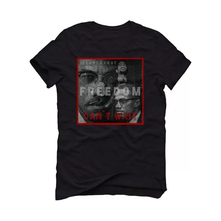 Air Jordan 14 Red Lipstick Black T-Shirt (FREEDOM CAN'T WAIT)