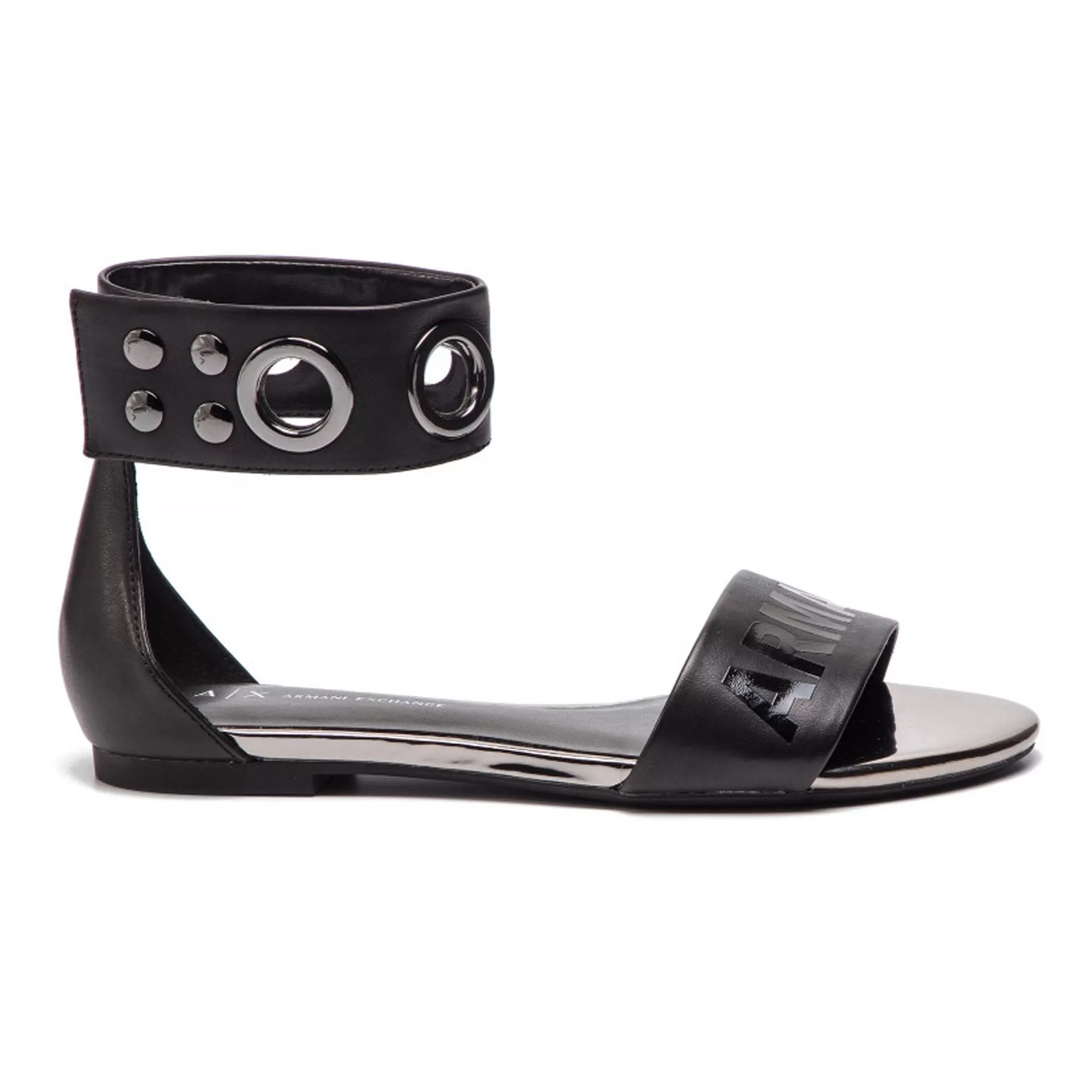 Armani Exchange Womens Black Sandal