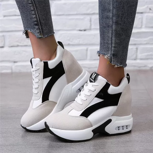 AshoreShop Womens High Platform Hip Chic Sneakers