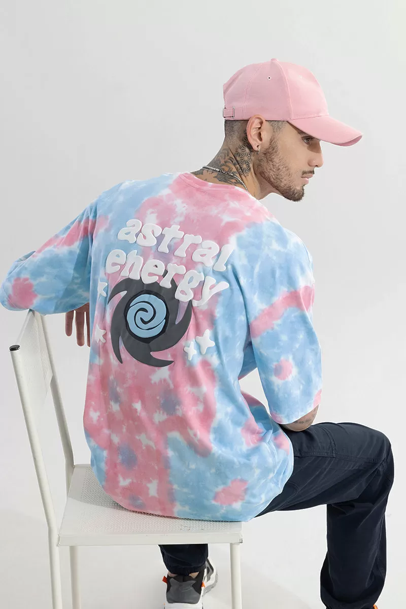 Astral Energy Pink Oversized T-Shirt