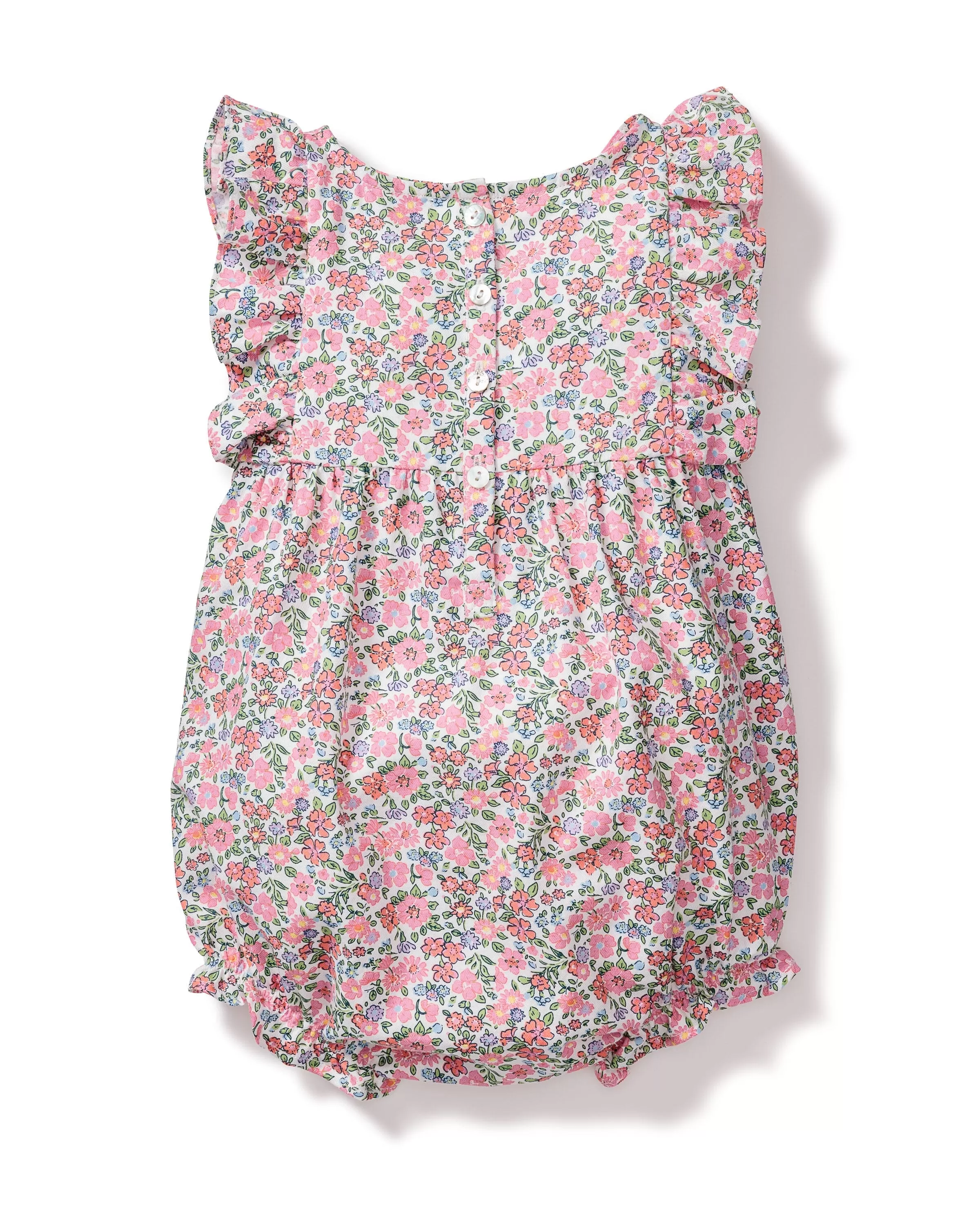 Baby's Twill Ruffled Romper | Fleurs de Rose