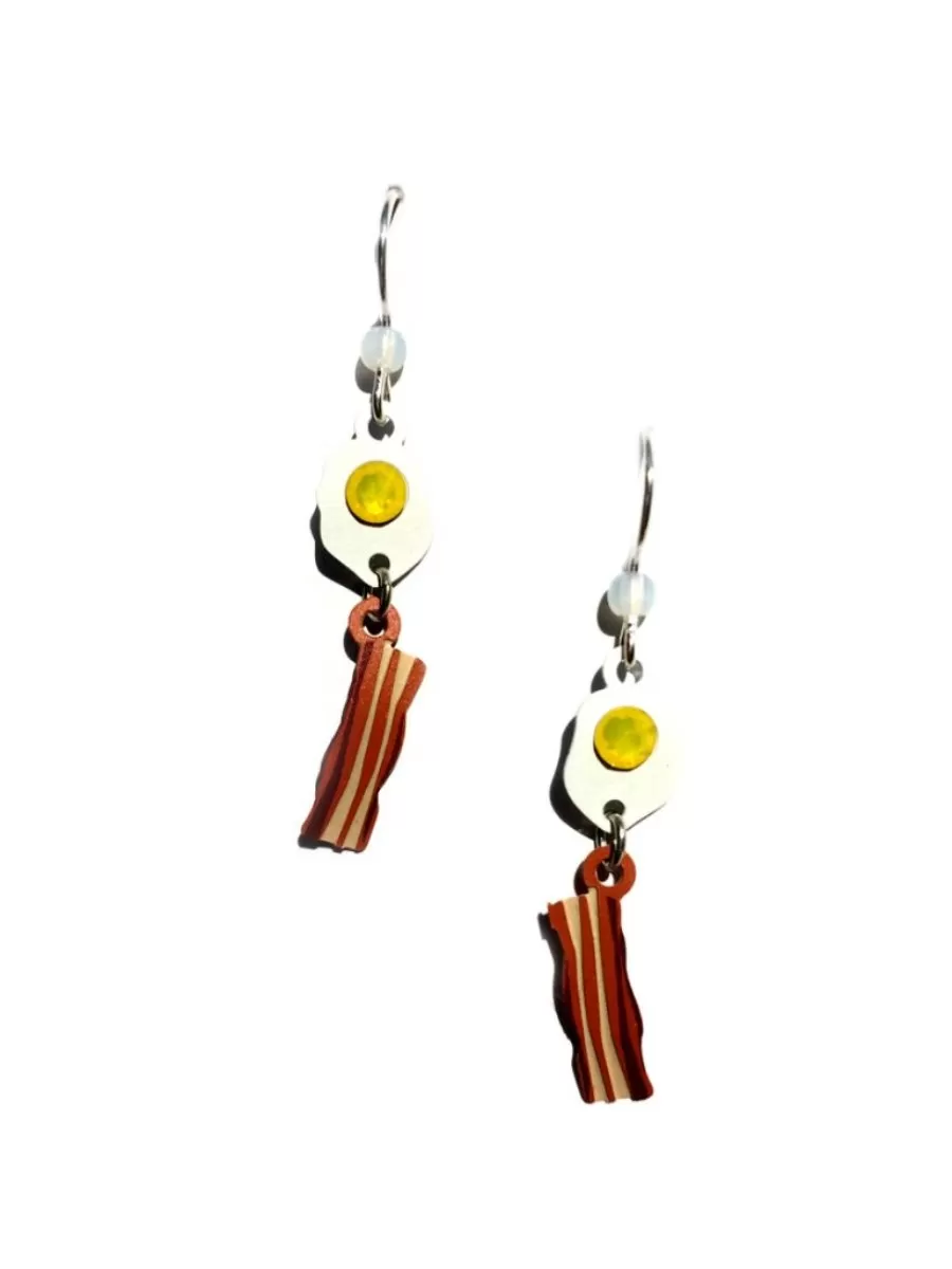 Bacon & Eggs Earrings by Sienna Sky