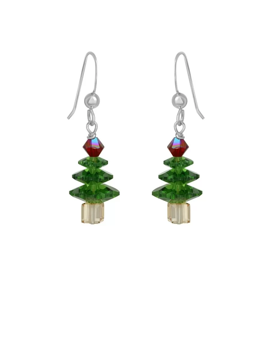 Beaded Holiday Tree Dangles