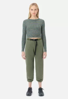 Belted Vintage Fleece Sweatpants / Lichen