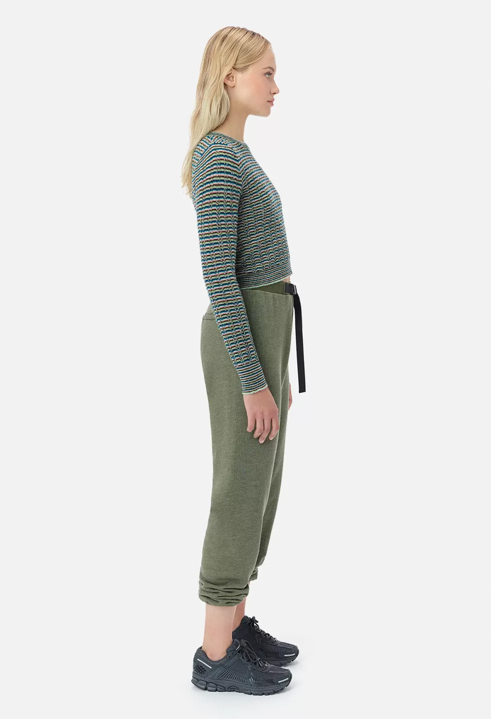 Belted Vintage Fleece Sweatpants / Lichen