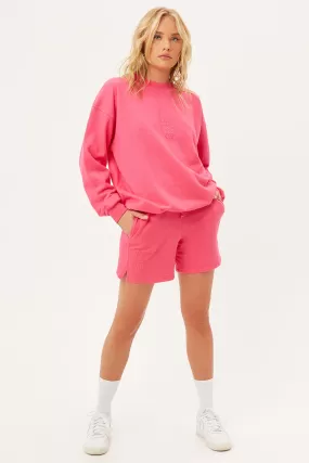 Bennie Oversized Crewneck Sweatshirt - Rosewood