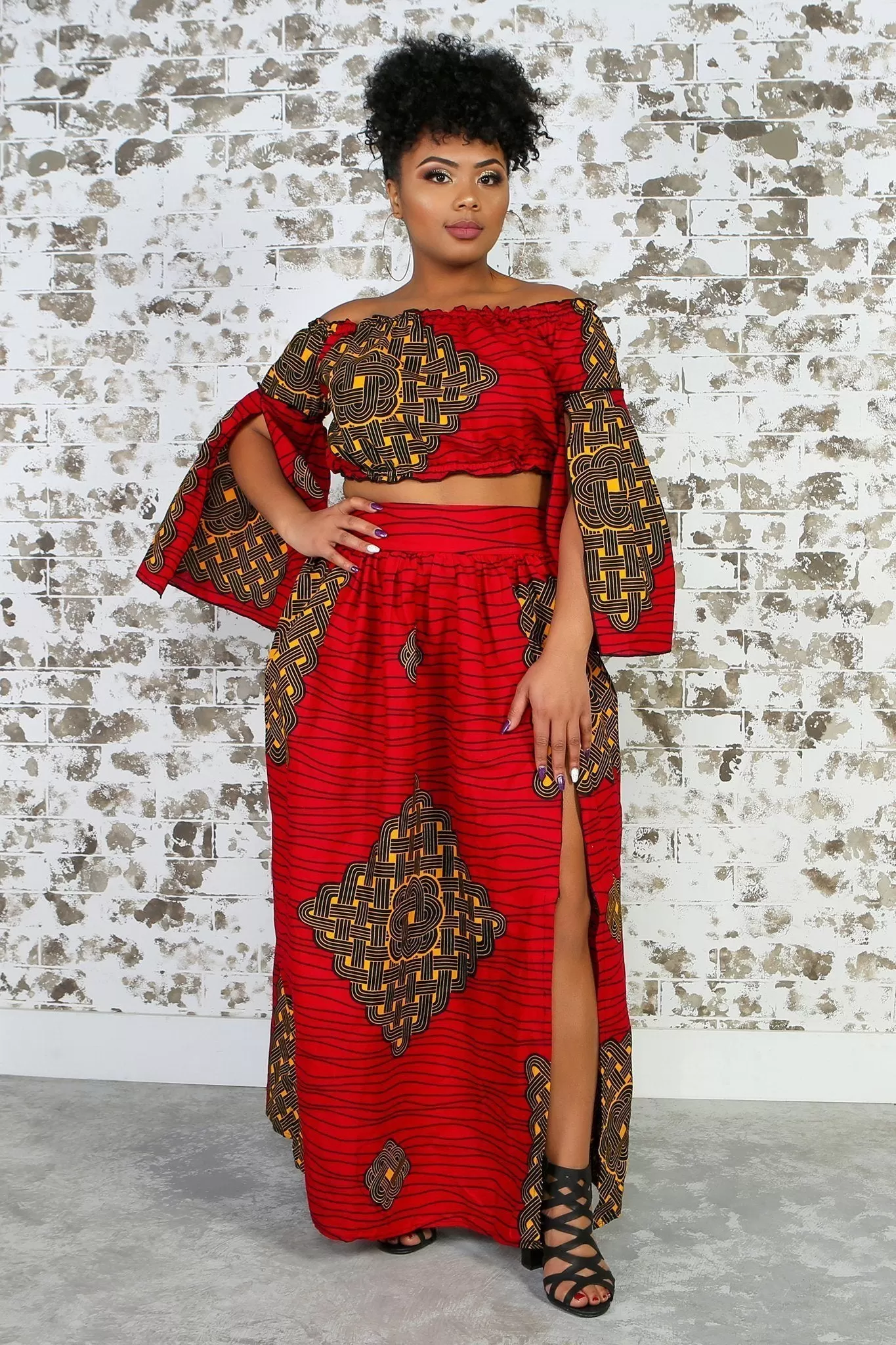 BILIANA African Print Maxi Skirt