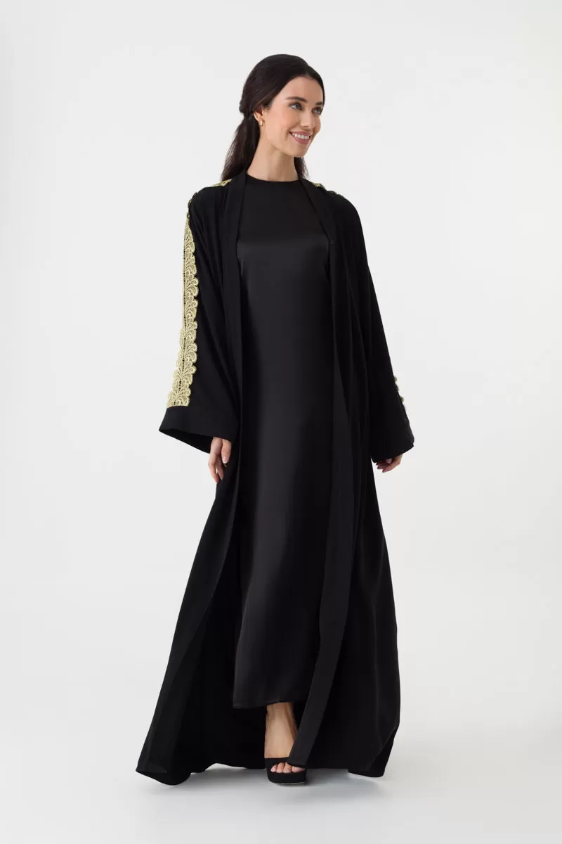 Black and Gold Abaya