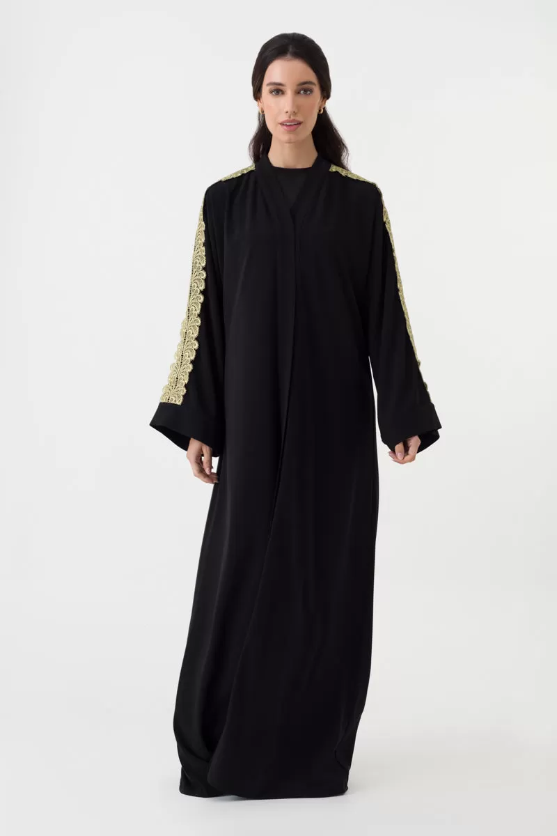 Black and Gold Abaya