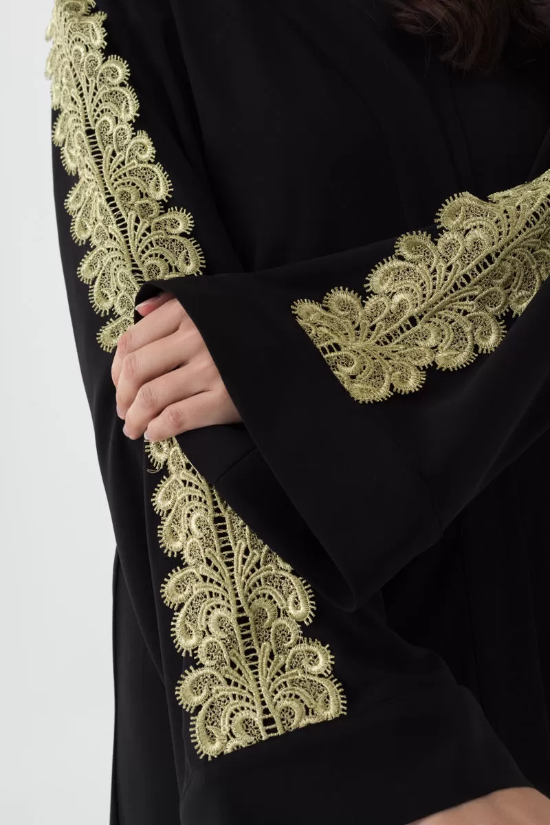 Black and Gold Abaya