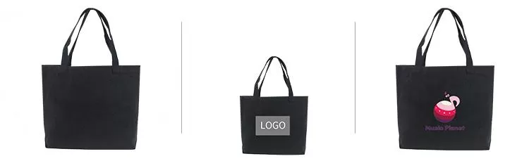 Black Canvas Tote Bag 42*35*10cm