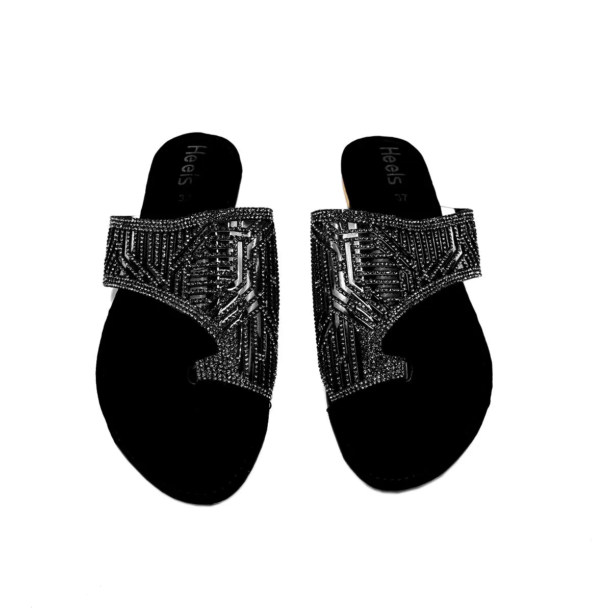 Black Fancy Chappal 010108