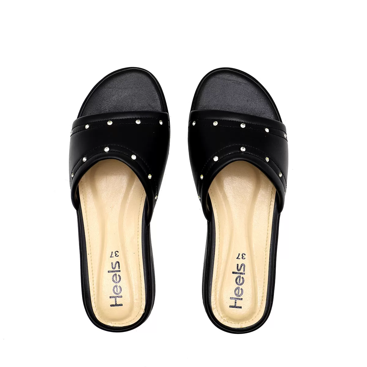 Black Pu Slipper 074152