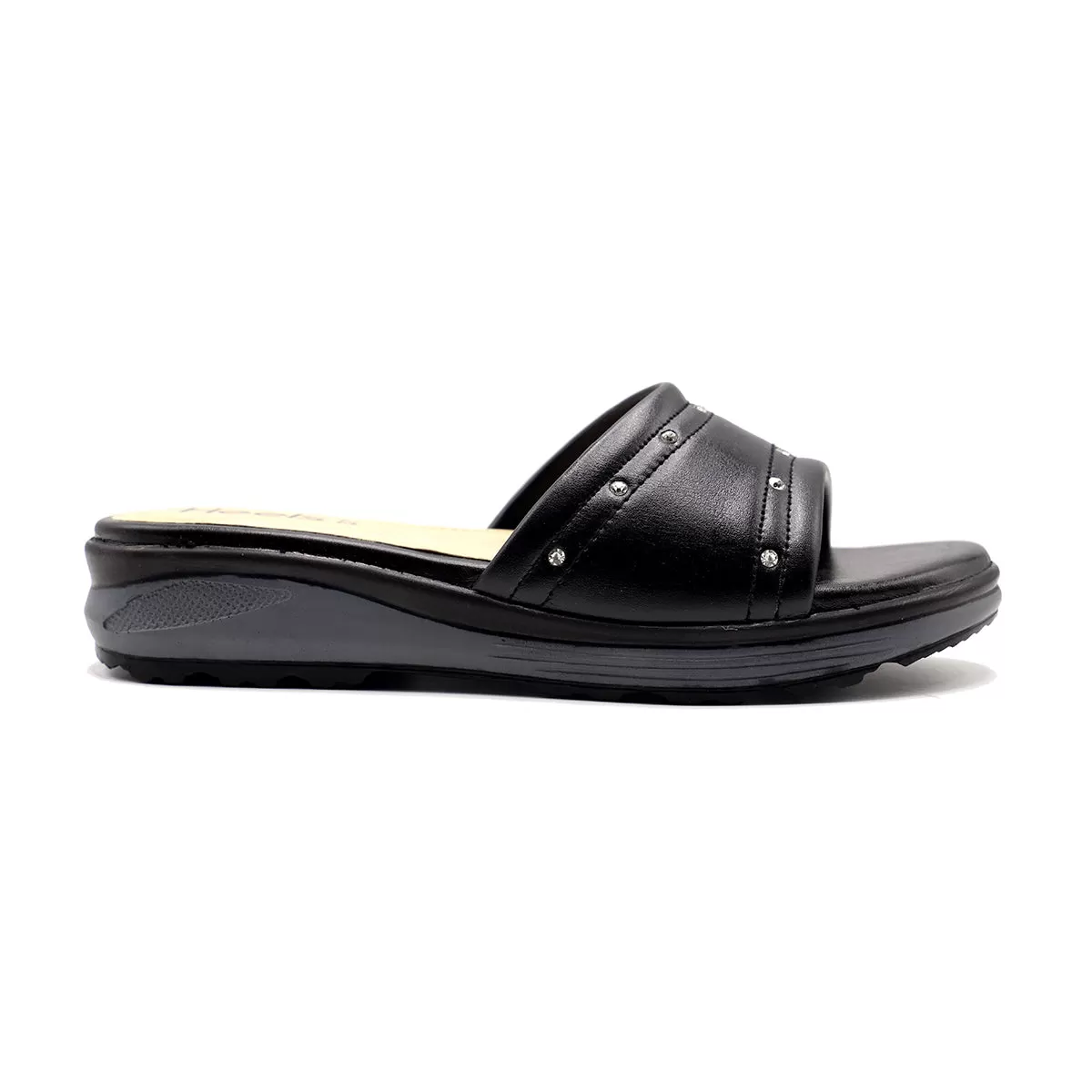 Black Pu Slipper 074152