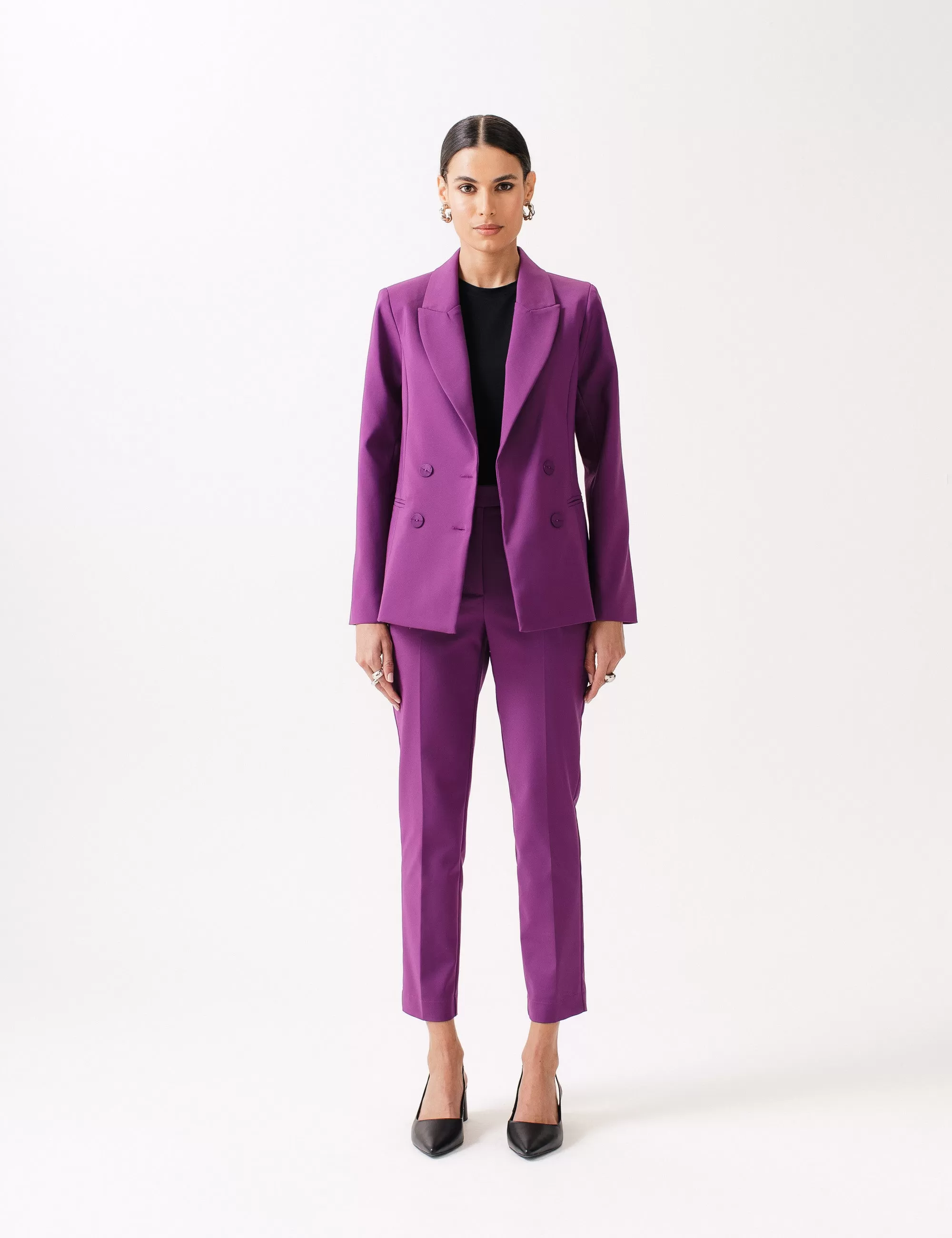 BLAZER UNIQUE CHIC 0048001 ROXO SILVIA SARJA POLIAMIDA