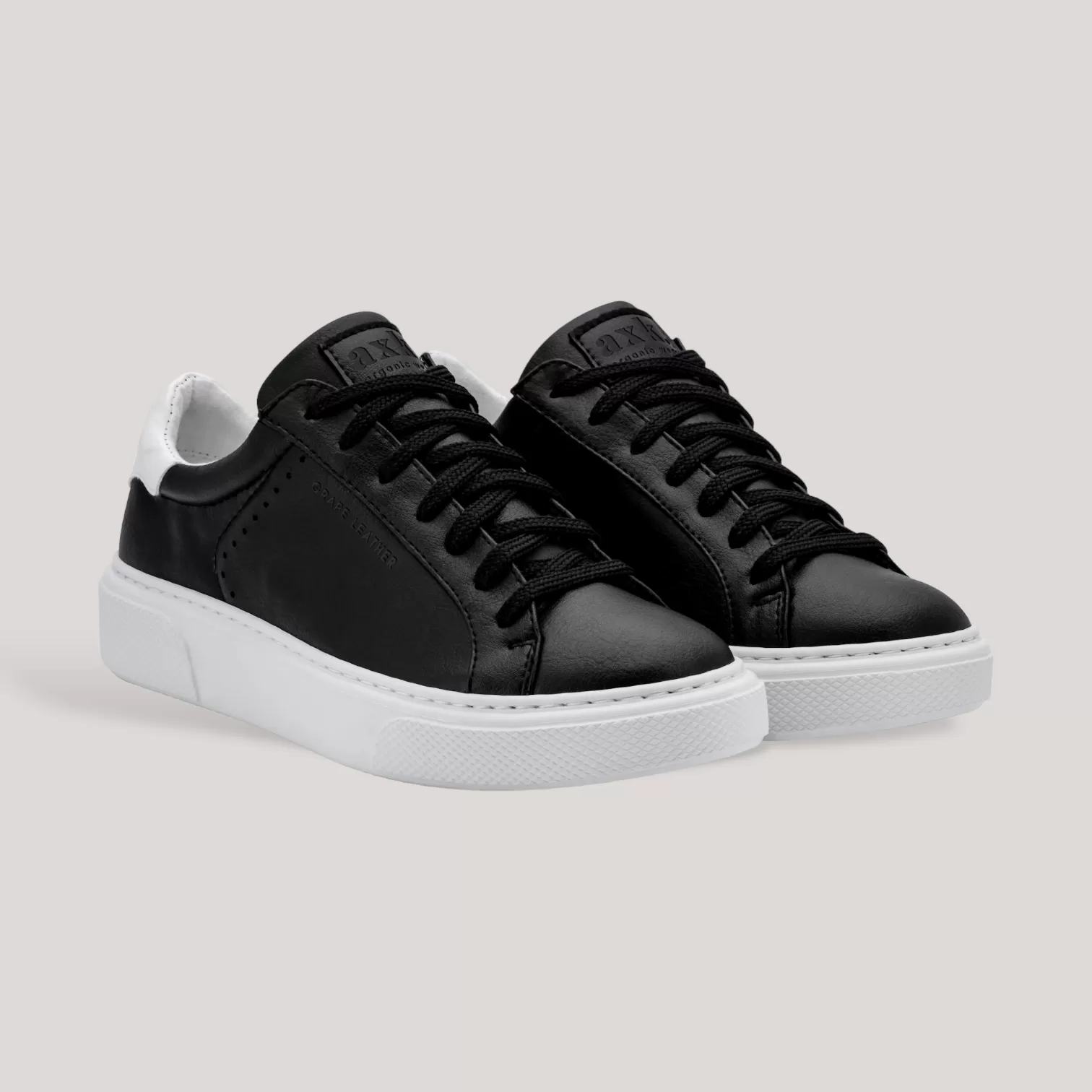 Bliss Sneakers | Black Grape Leather | White