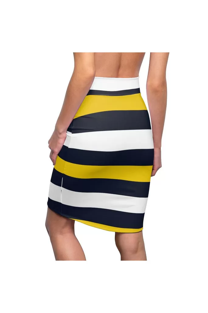 Blue Gold Women's Pencil Skirt