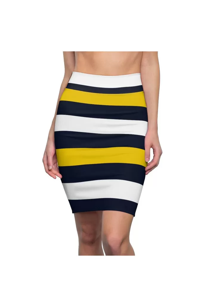 Blue Gold Women's Pencil Skirt