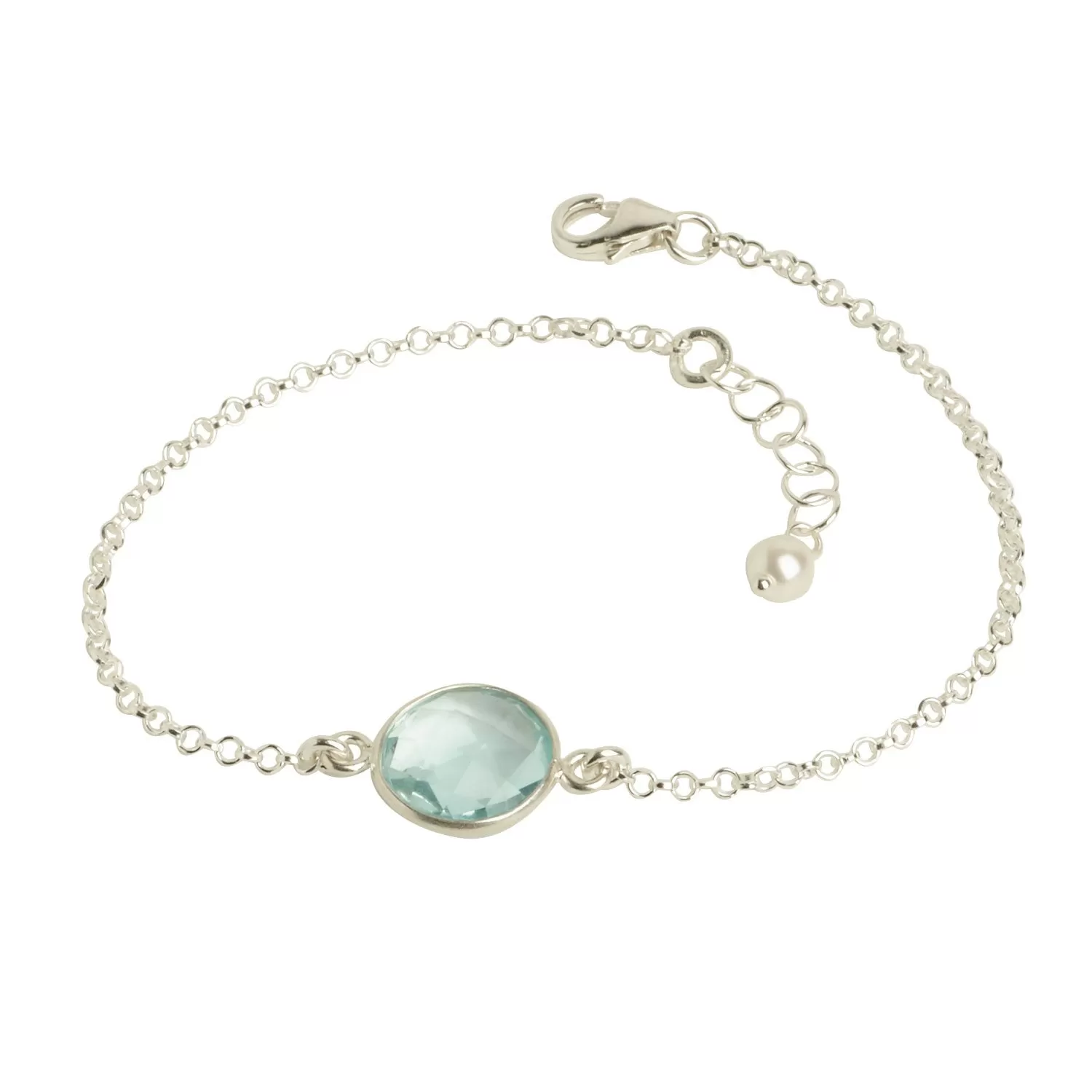 Blue Quartz Bezel Bracelet