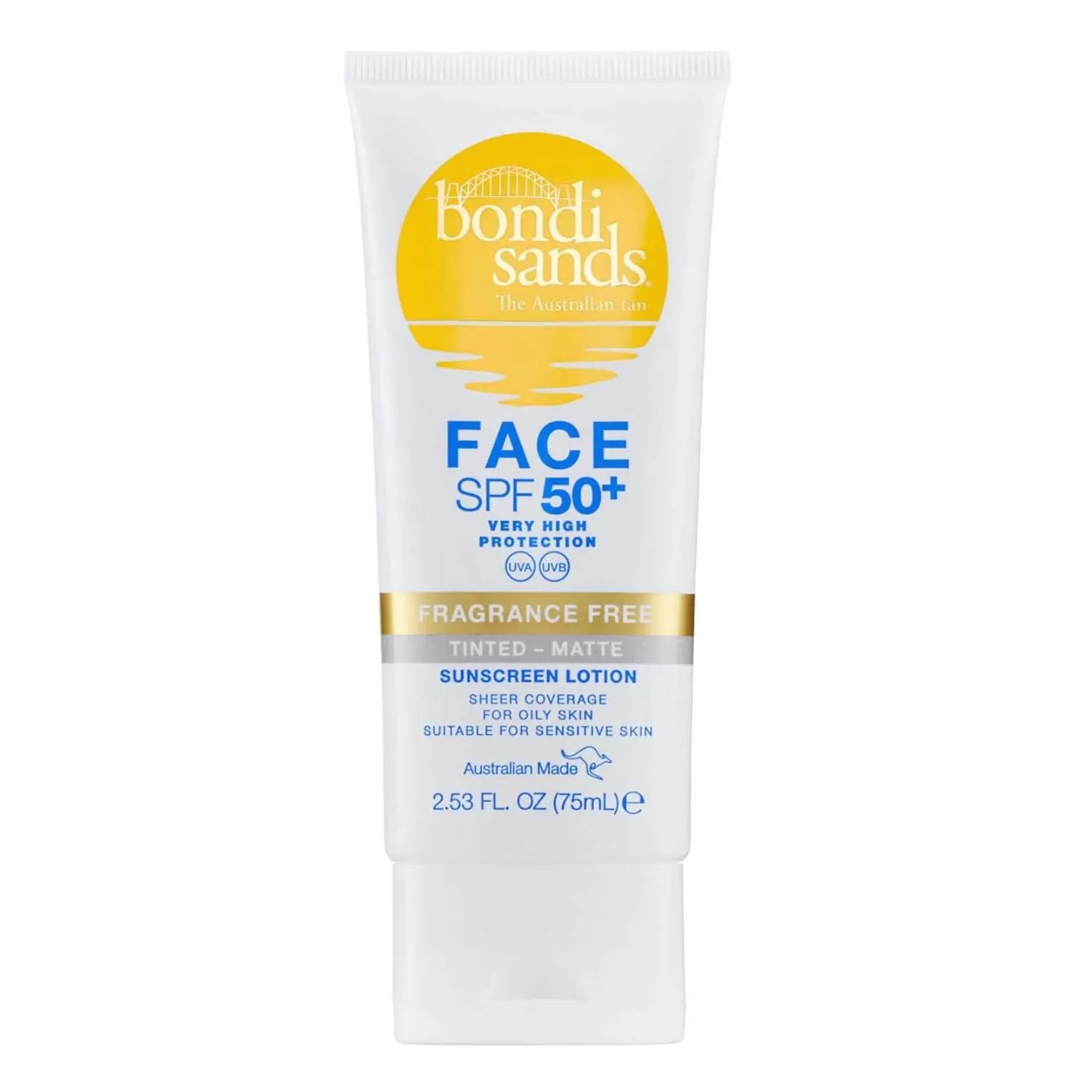 Bondi Sands | Fragrance Free Tinted Matte Face Lotion SPF50 75ml