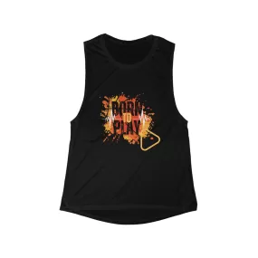 Born to play - Women's Flowy Scoop Muscle Tank