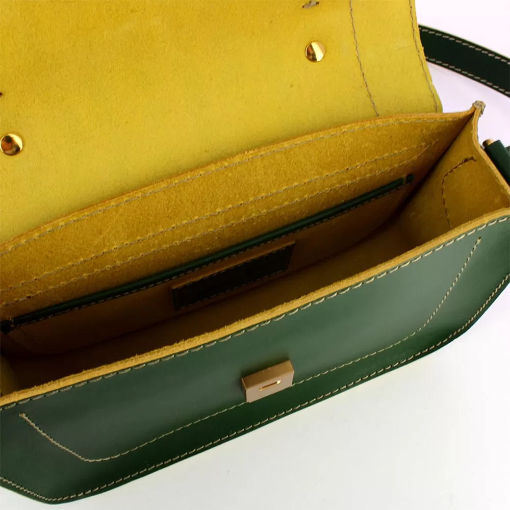 Borsa Donna a Mano THE BRIDGE linea Ester in Pelle Verde Smeraldo