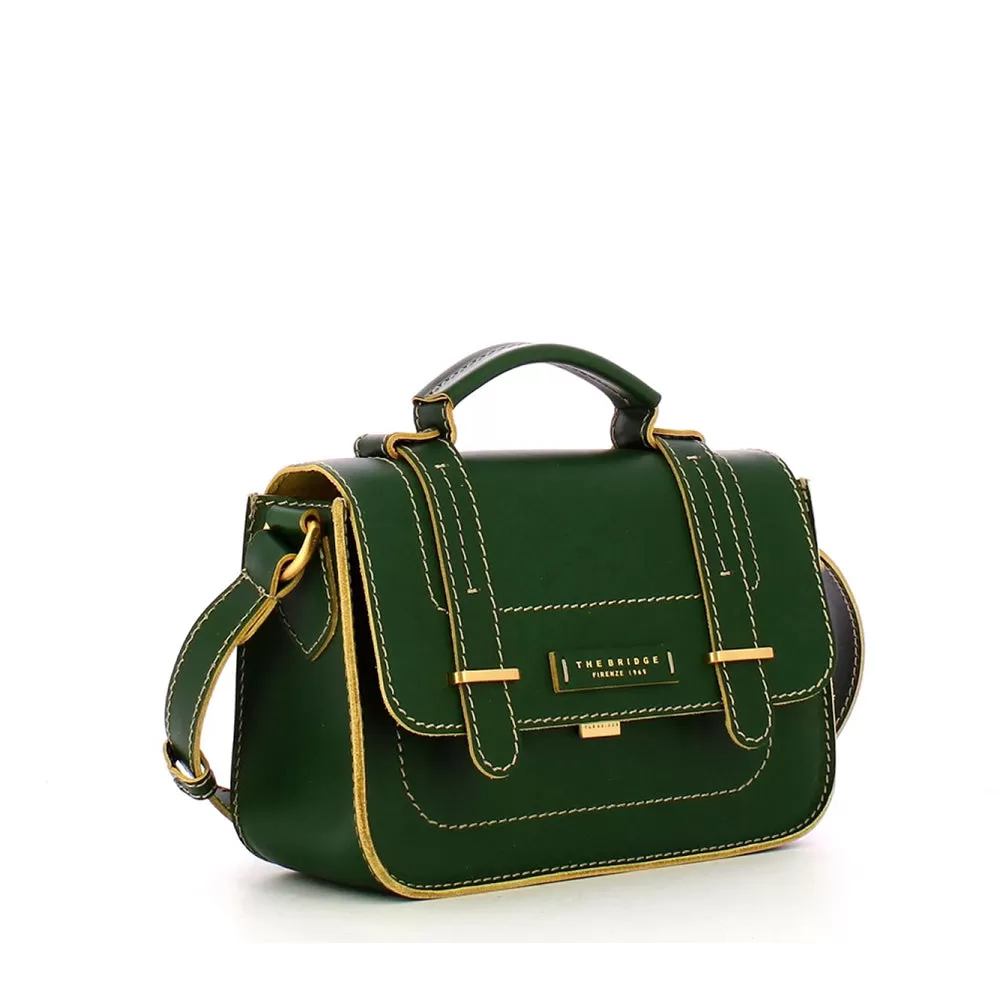 Borsa Donna a Mano THE BRIDGE linea Ester in Pelle Verde Smeraldo