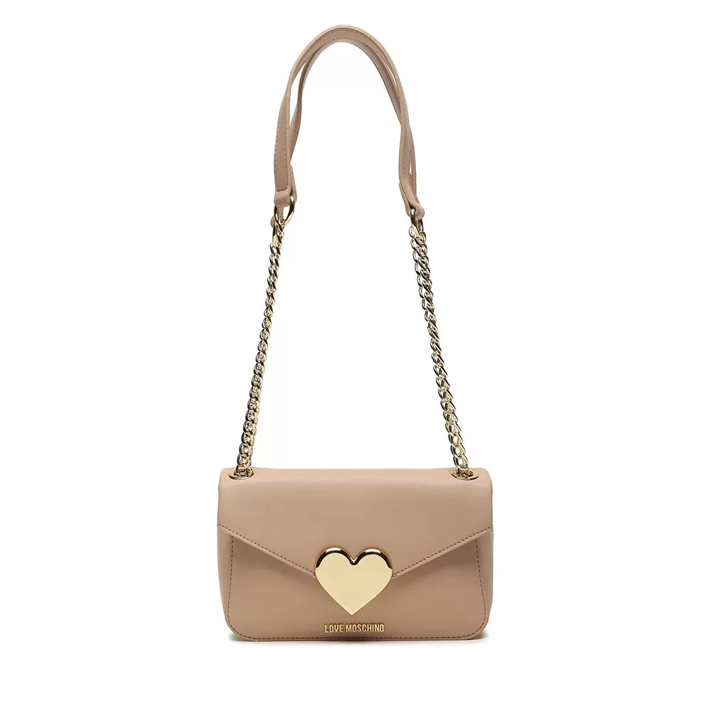 Borsa Donna a Spalla e Tracolla LOVE MOSCHINO linea Gracious Eco-Friendly Nude