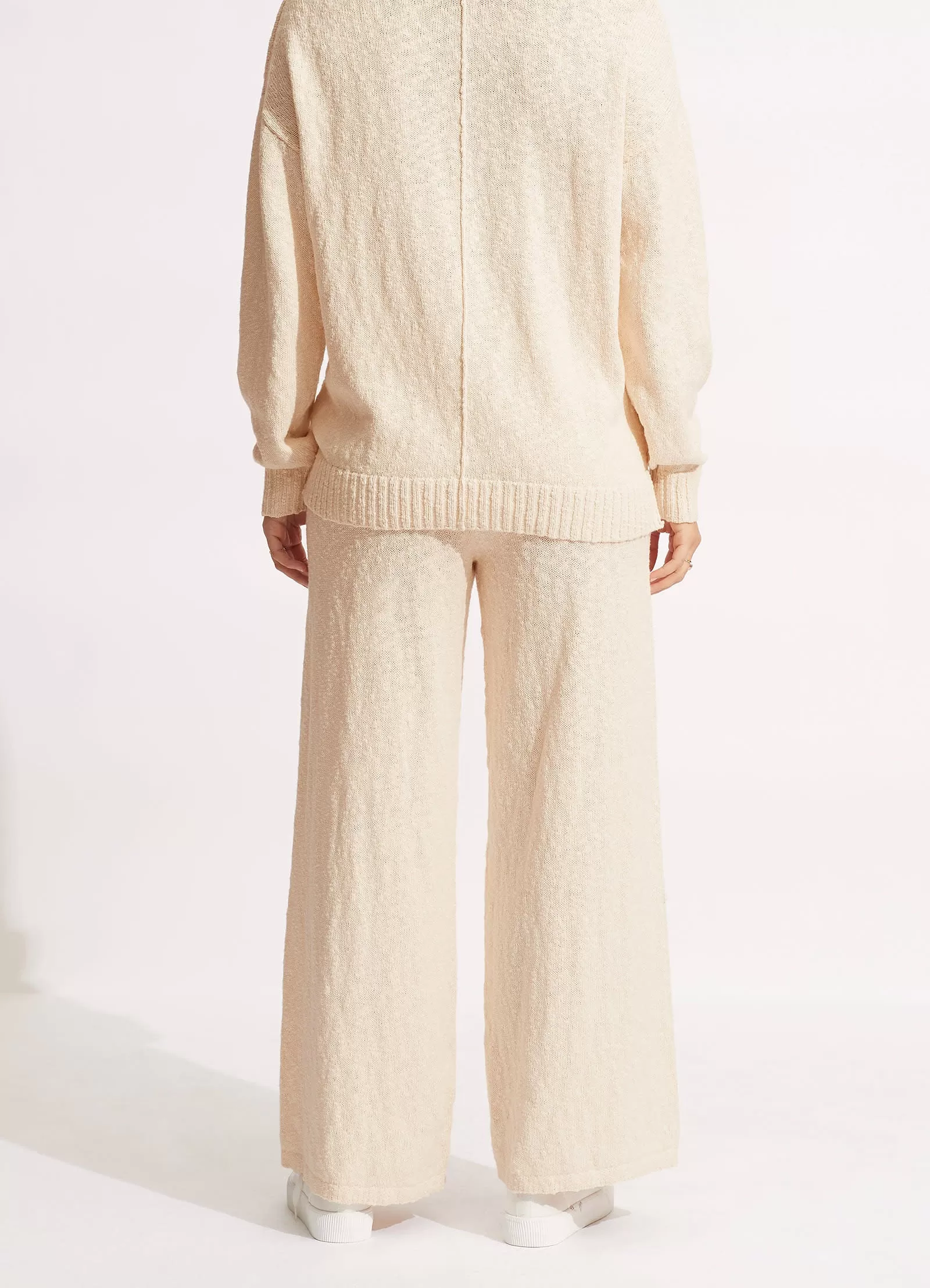 Boucle Knit Pant  - Sand