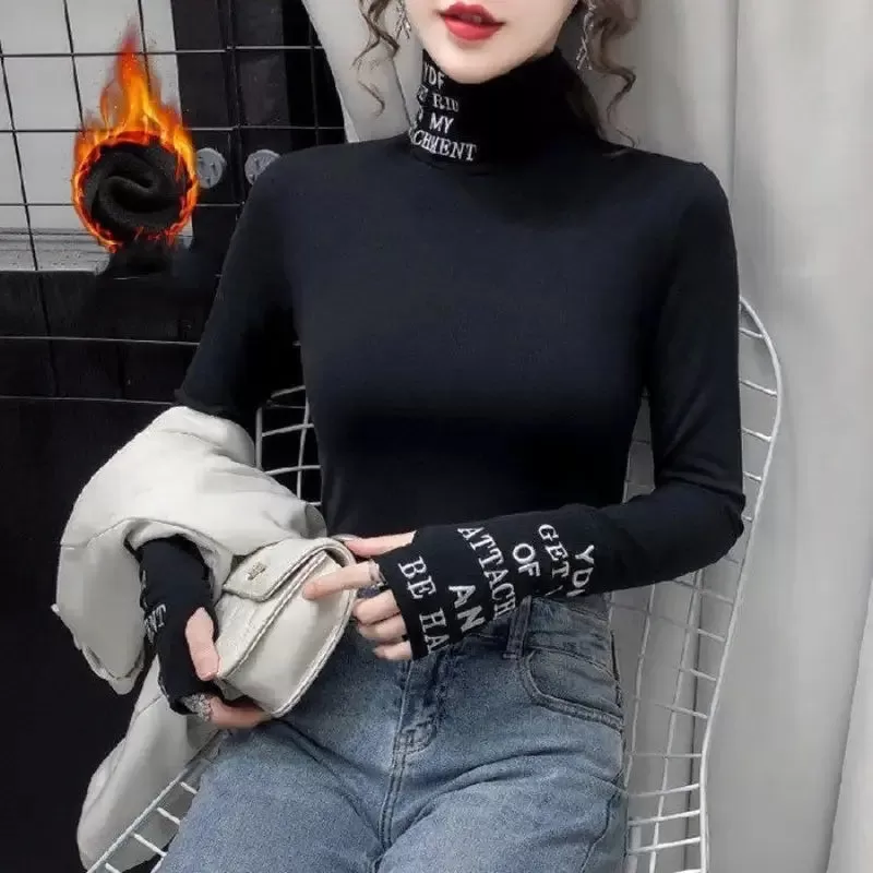 ’Chic & Trendy: Half Turtleneck Black Shirt’