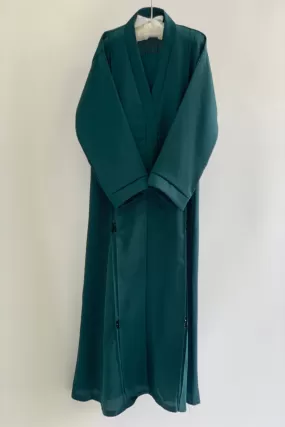 Children Textured Closed abaya- Arabian Green