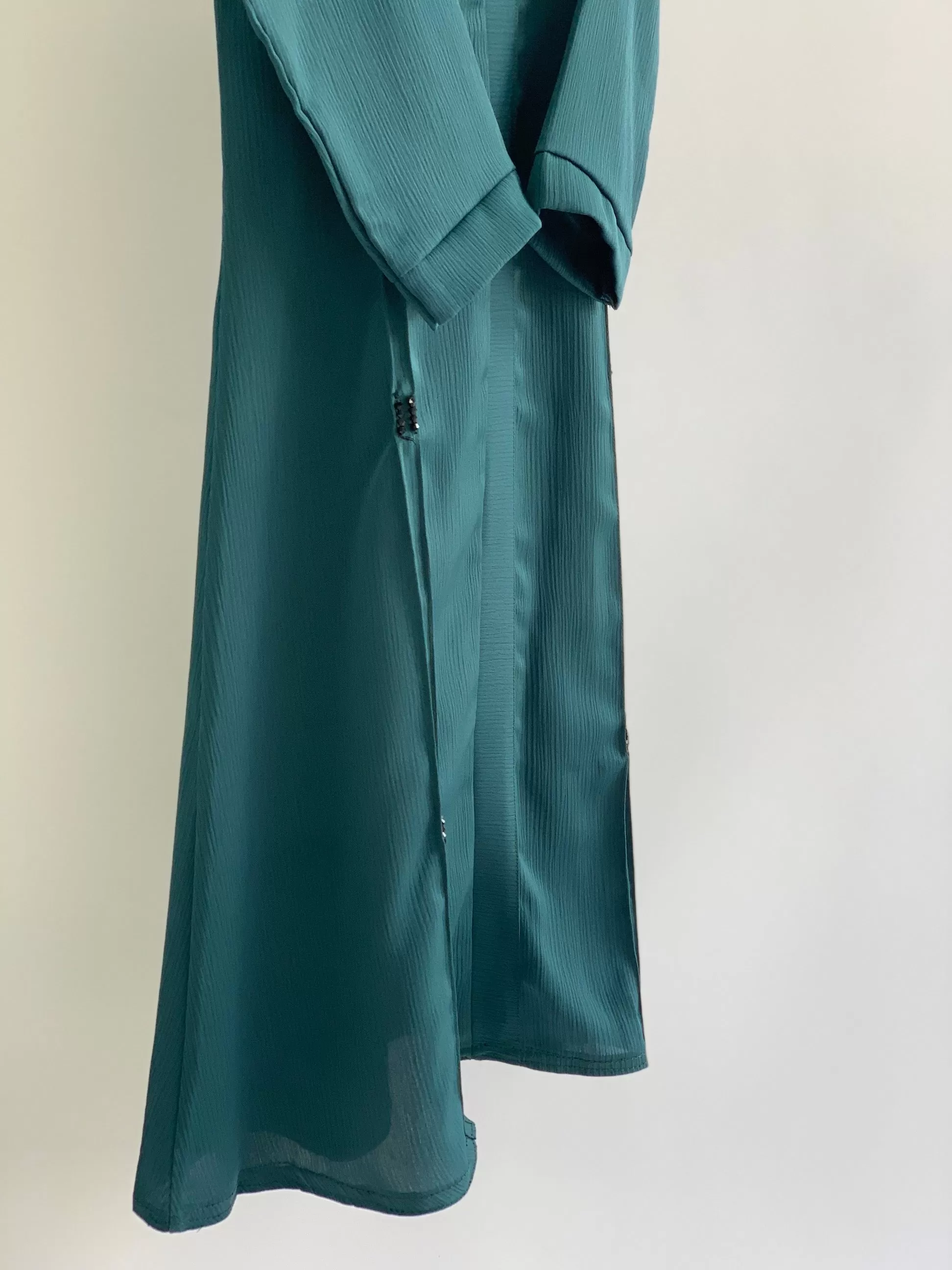 Children Textured Closed abaya- Arabian Green