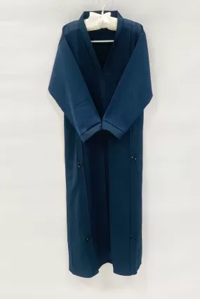 Children Textured Closed abaya- Navy