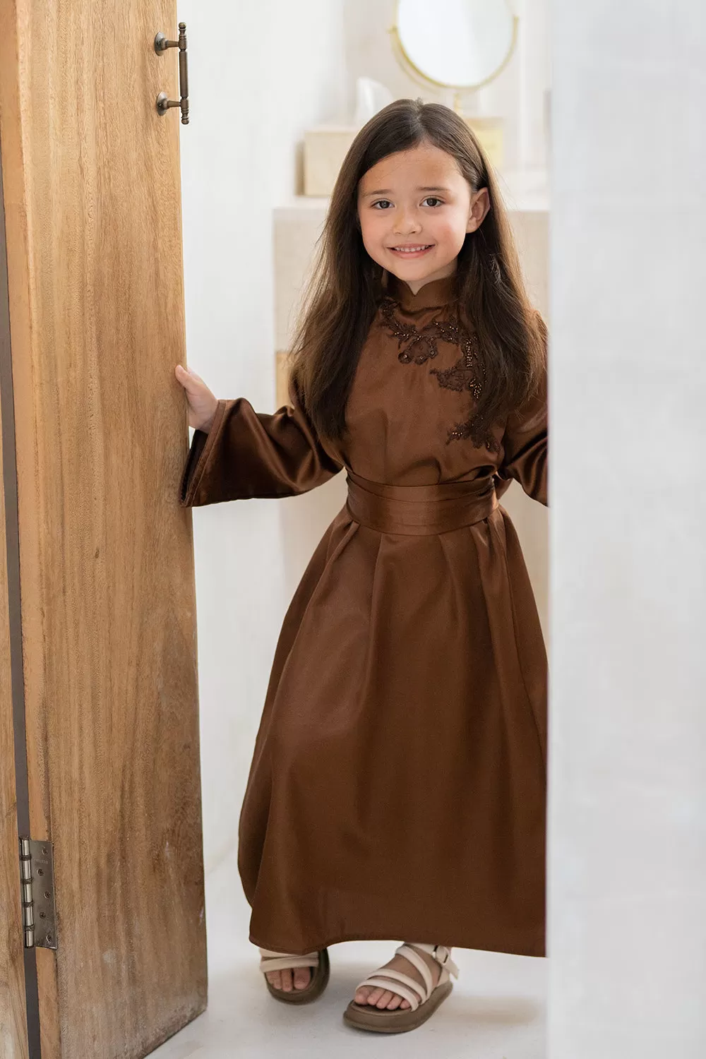 Cinnamon Blooms Kids Abaya