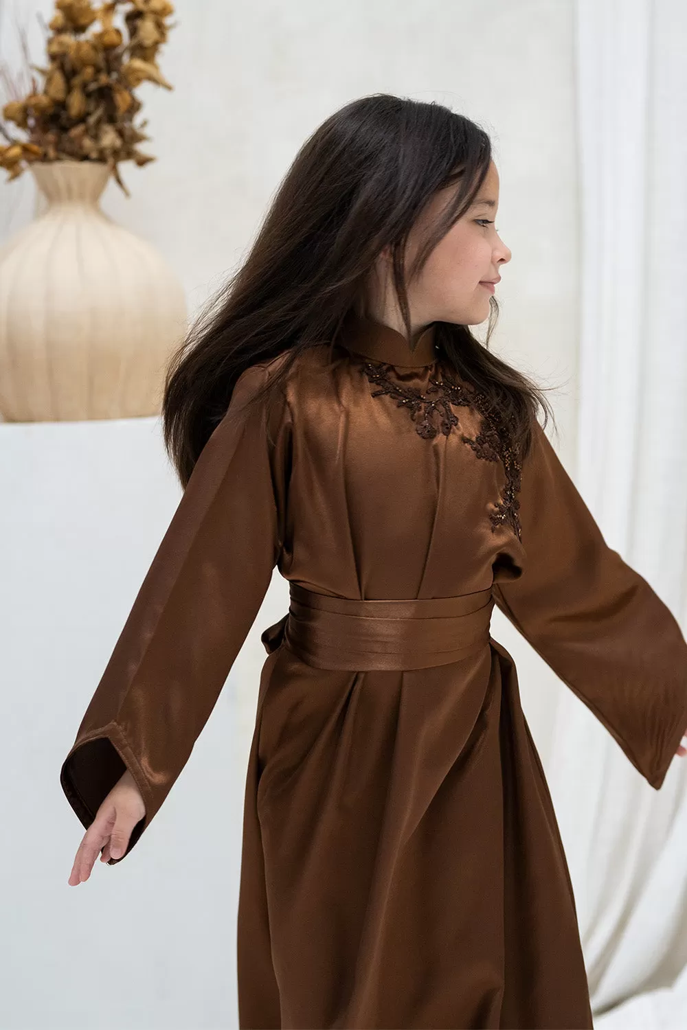 Cinnamon Blooms Kids Abaya