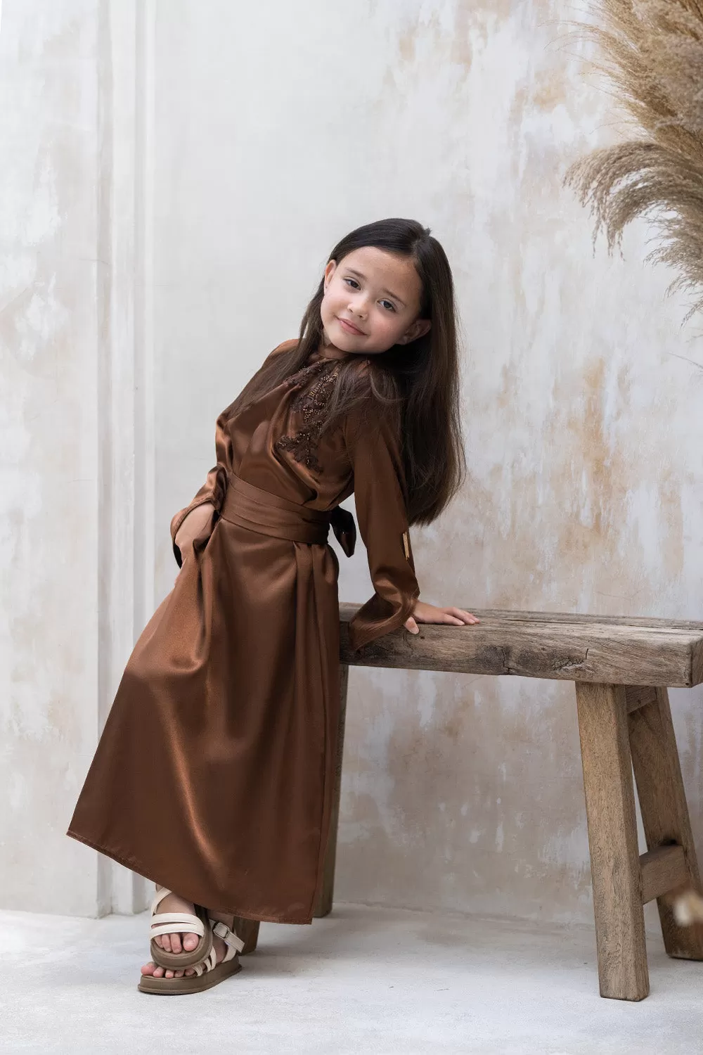 Cinnamon Blooms Kids Abaya