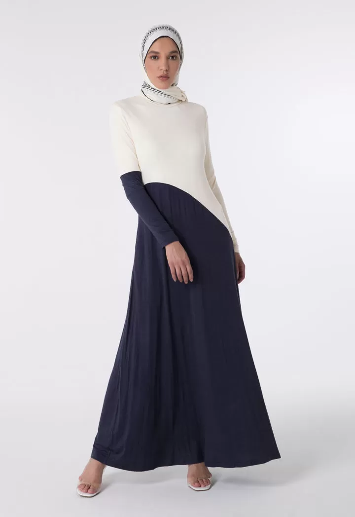 Color block Abaya