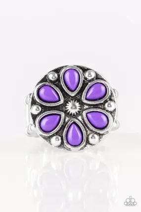 Color Me Calla Lily Purple Flower Ring - Paparazzi Accessories