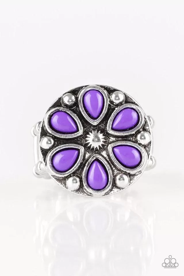 Color Me Calla Lily Purple Flower Ring - Paparazzi Accessories