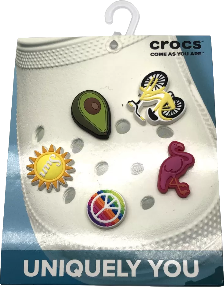 Crocs Multicoloured Sunny Day 5 Pack Jibbits One Size