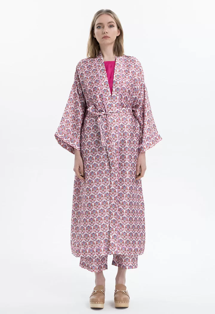 Damask Ethnic Pattern Maxi Abaya