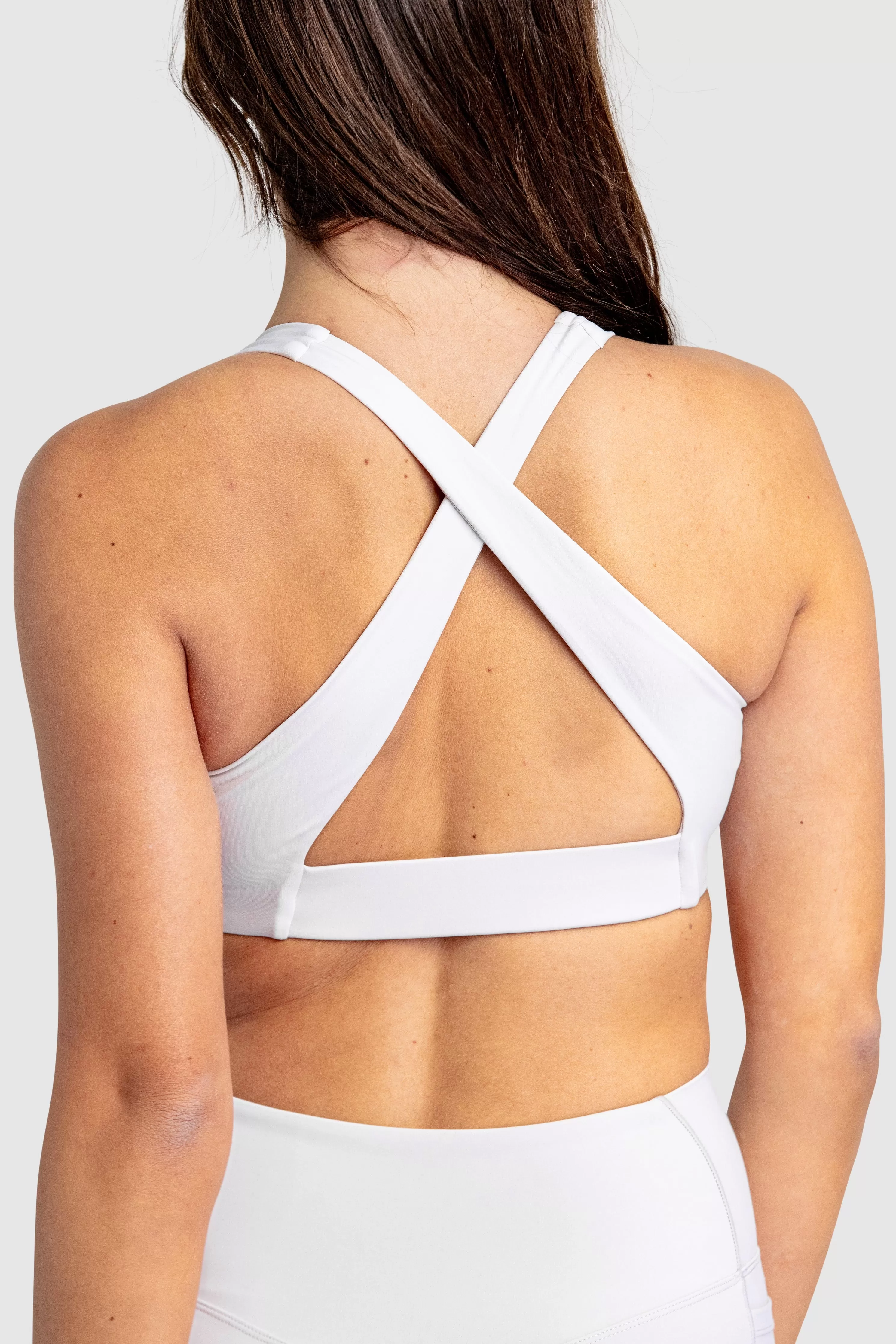 Desire V-Neck Crop - Ivory White