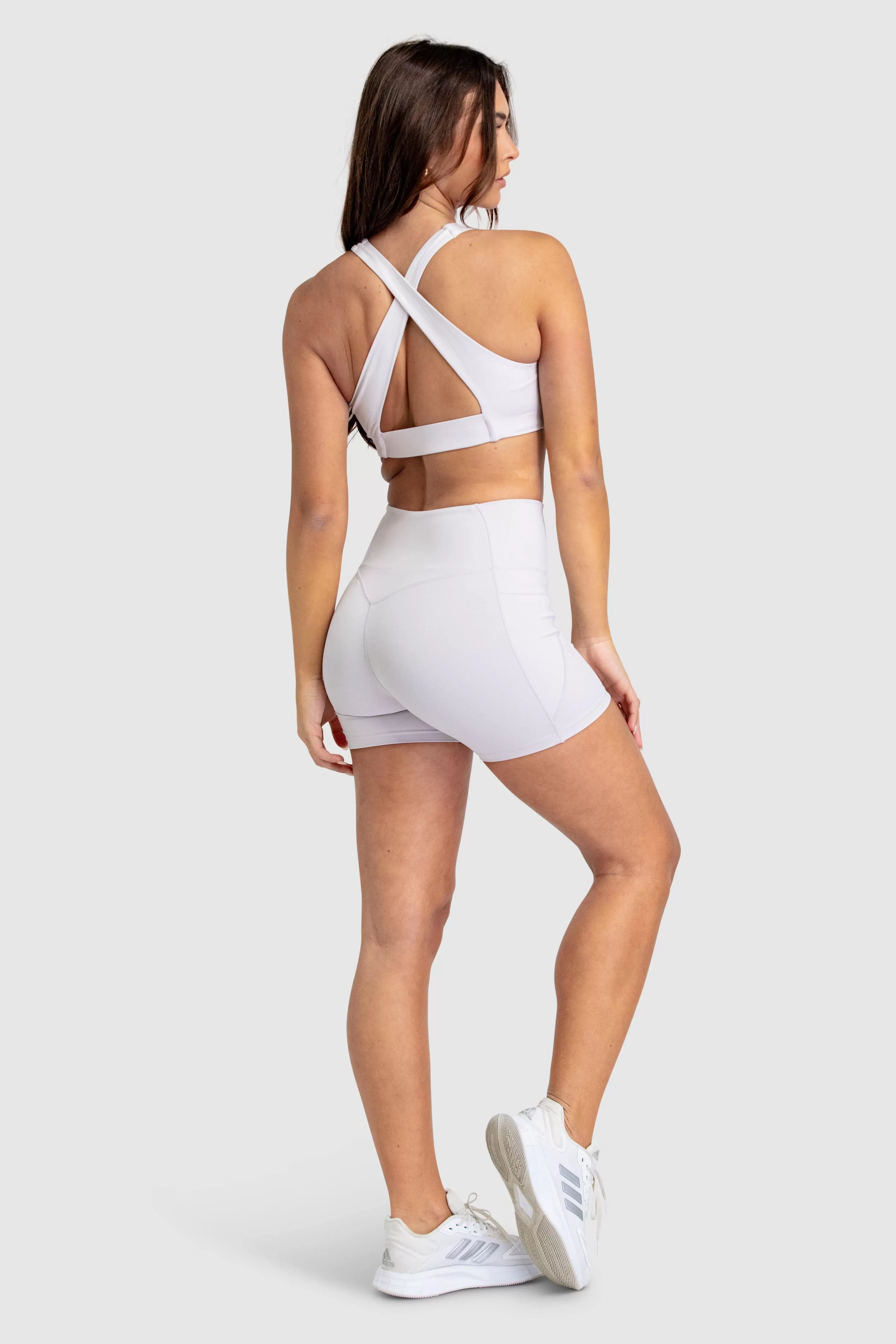 Desire V-Neck Crop - Ivory White