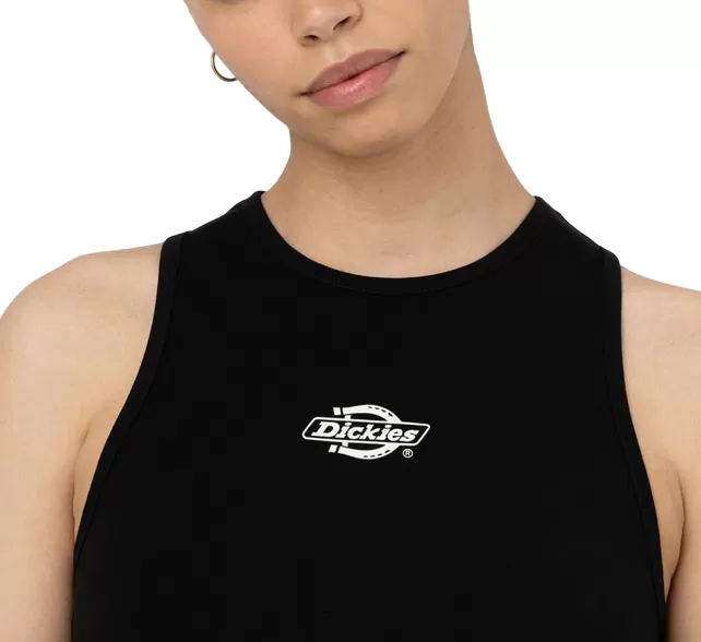 Dickies women's tank top in stretch cotton Powers DK0A4Y8DBLK1 black